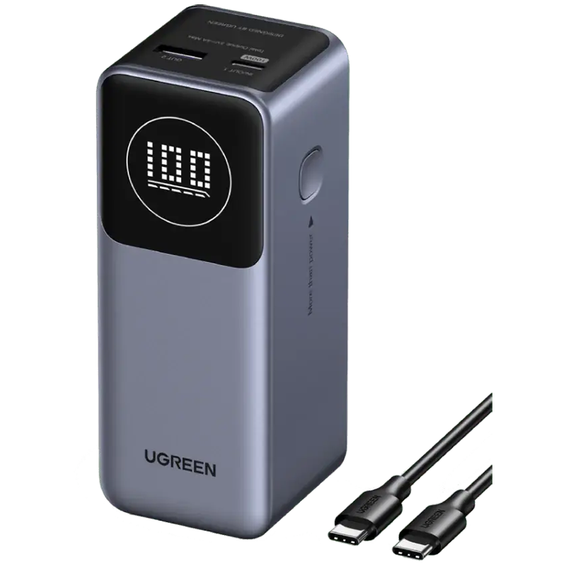 UGREEN Nexode 12000mAh 100W (PD, QC, SCP, PPS) Fast Charging Power Bank, Model: PB724 | P/N: 35526B - for laptops, tablets, and smartphones