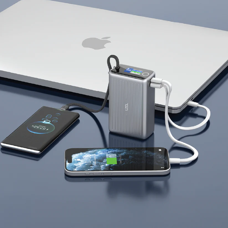 LZEL Neurode Sync 25000mAh PD Power Bank | PD3.0 & QC3.0 | 100W | Built-in USB-C Cable