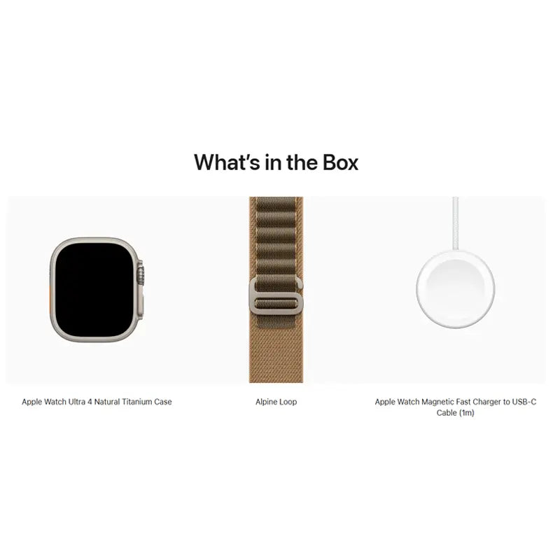 Apple Watch Ultra 4 GPS + Cellular, 49mm Titanium Case with Alpine Loop