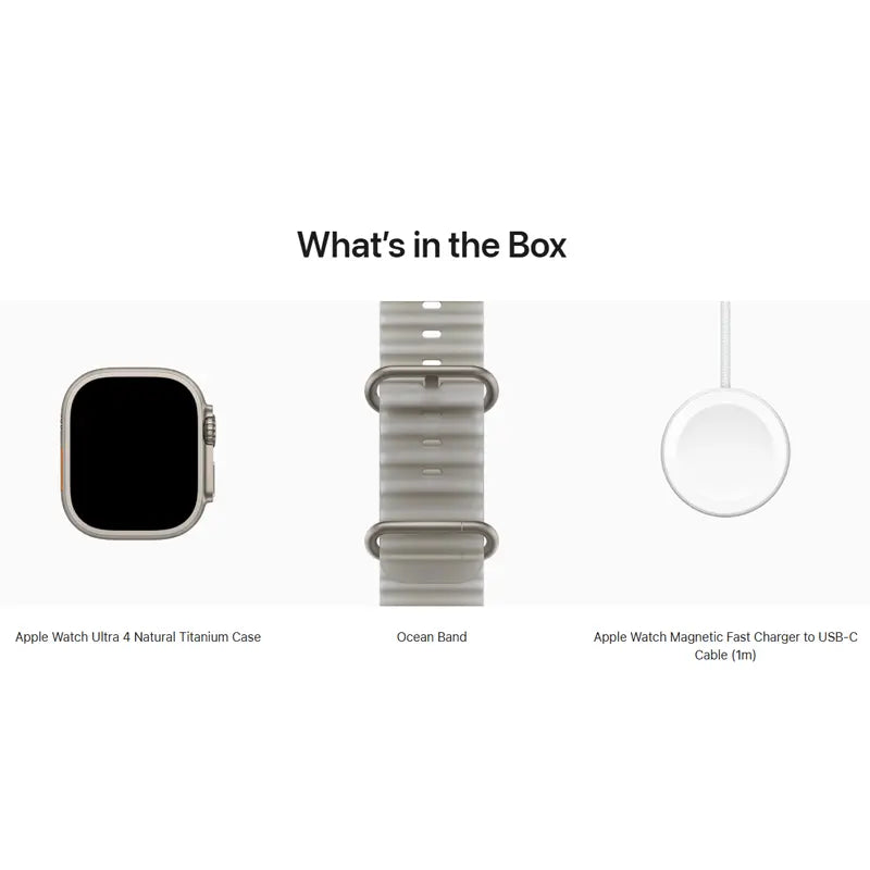 Apple Watch Ultra 4 GPS + Cellular, 49mm Titanium Case with Ocean Band