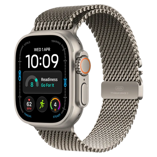 Apple Watch Ultra 4 GPS + Cellular, 49mm Titanium Case with Titanium Milanese Loop