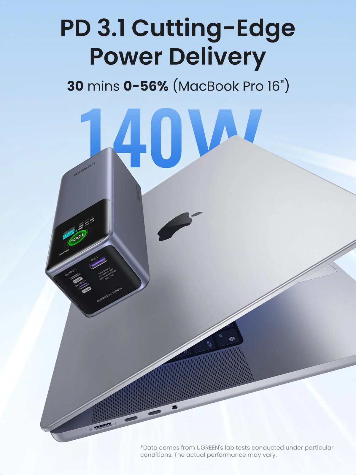 UGREEN Nexode PB722 (35525B) 25000mAh 200W Fast Charging Power Bank - Supports (PD, QC, SCP, PPS) laptops, tablets, and smartphones