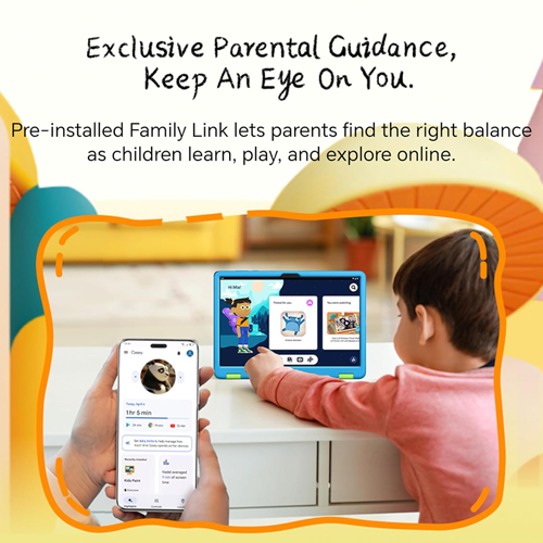 HONOR Pad X8a 11-inch Kids Edition Wi-Fi Tablet (4GB+128GB) Bundle with Free Inbox Scribble Pen & Blue Protective Case Stand