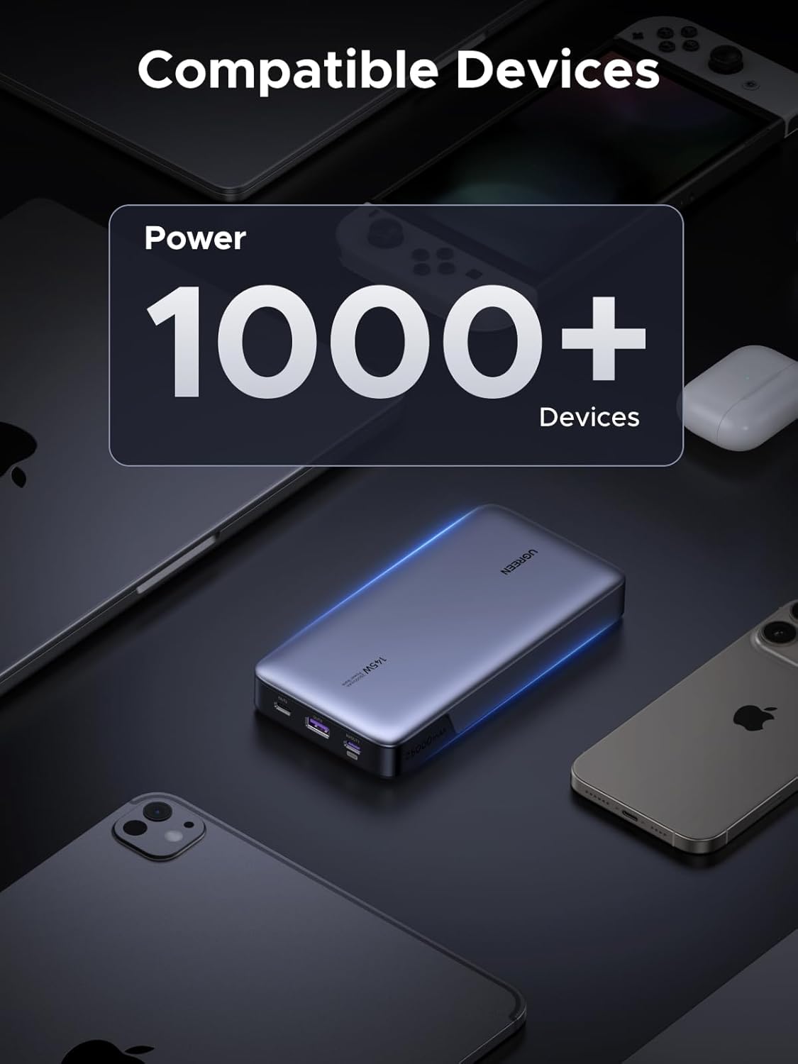 UGREEN PB205 (90597A) 25000mAh 145W Fast Charging Power Bank - Supports (PD, QC, PPS, SCP) laptops, tablets, and smartphones