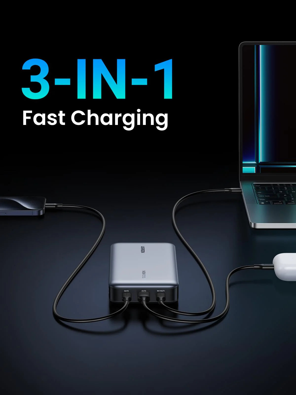 UGREEN PB205 (90597A) 25000mAh 145W Fast Charging Power Bank - Supports (PD, QC, PPS, SCP) laptops, tablets, and smartphones