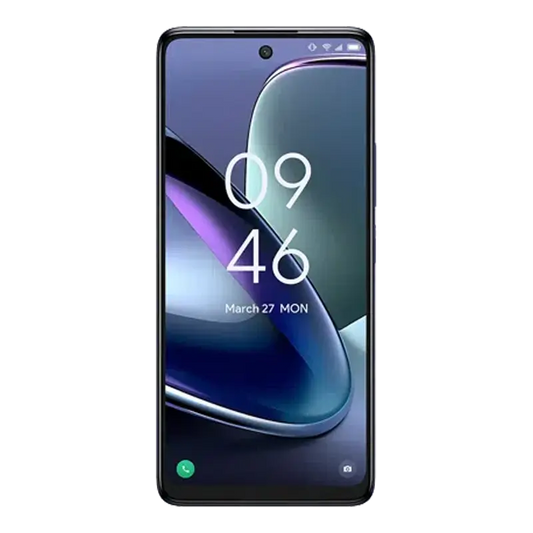 TCL 50 5G Dark Blue front display with 6.6-inch screen and centered selfie camera