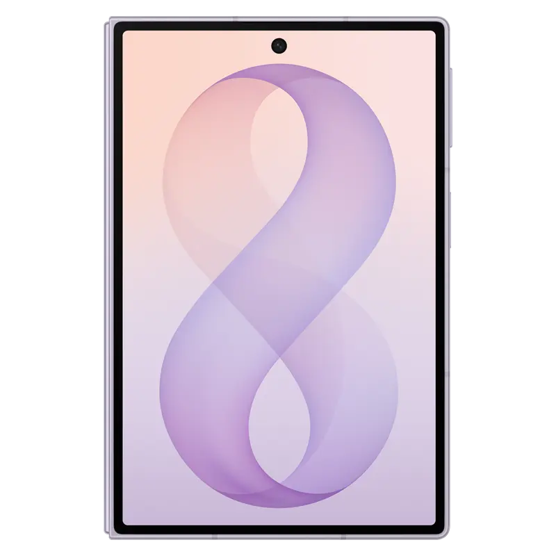 Samsung Galaxy Z Fold8 Lavender cover display with vibrant AMOLED screen