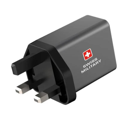 Swiss Military 30w Super Fast Charger GaN II Adapter USB - C PD Port  with Cable 1.5 meters