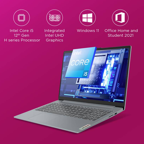Lenovo IdeaPad Slim 3 15IAH8 (Intel Core i5 12450H 2.0GHz/8GB RAM/512GB SSD/OS Windows 11 Home) 15.6-inch Laptop - Arctic Grey