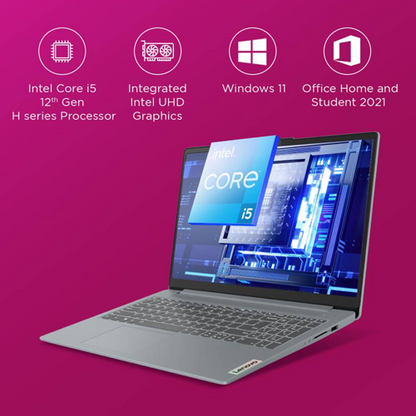 Lenovo IdeaPad Slim 3 15IAH8 (Intel Core i5 12450H 2.0GHz/8GB RAM/512GB SSD/OS Windows 11 Home) 15.6-inch Laptop - Arctic Grey