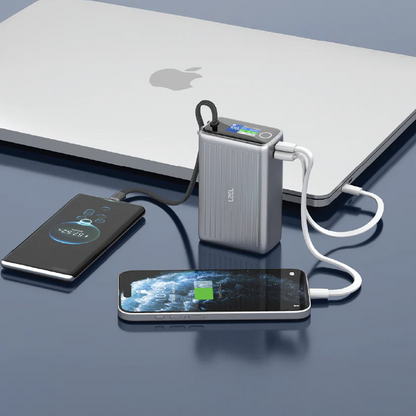LZEL Neurode Sync 25000mAh PD Power Bank | PD3.0 & QC3.0 | 100W | Built-in USB-C Cable