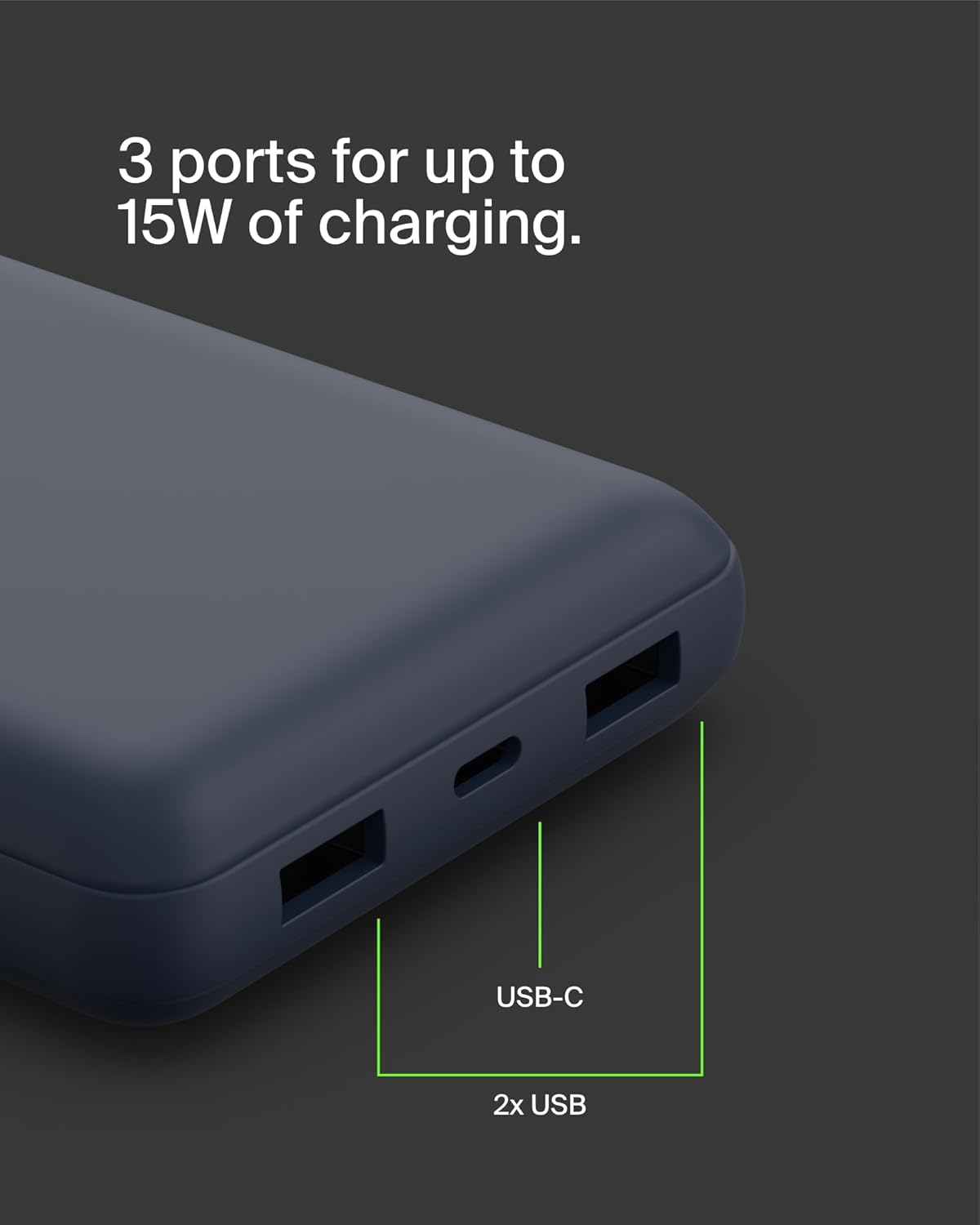 Belkin 20000 mAh BoostCharge Power Bank 20K | USB-A to USB-C cable