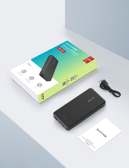 RAVPower PD Pioneer 10000 mAh 15W 3-Port Power Bank