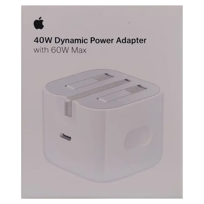 Apple 40W USB-C Adapter (MGTV4ZE/A) Adapter Compatible with Apple Watch iPhone and iPad - White