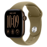 Apple Watch Series 12 GPS 46mm Dark Bronze Aluminum Case with Olive Sport Band - S/M