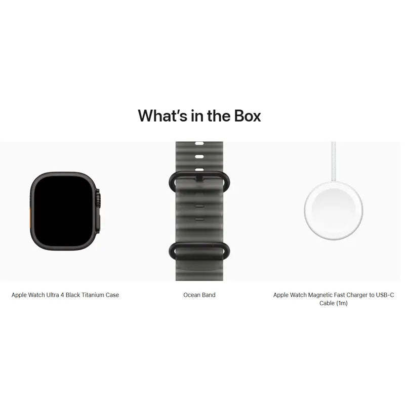 Apple Watch Ultra 4 GPS + Cellular, 49mm Titanium Case with Ocean Band