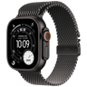 Apple Watch Ultra 3 GPS + Cellular 49mm Black Titanium Case with Black Titanium Milanese Loop - Small