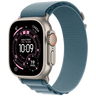 Apple Watch Ultra 3 GPS + Cellular 49mm Natural Titanium Case with Light Blue Alpine Loop - Small