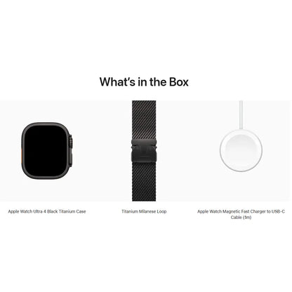 Apple Watch Ultra 4 GPS + Cellular, 49mm Titanium Case with Titanium Milanese Loop