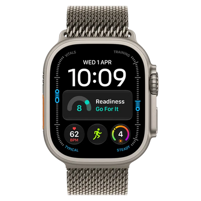 Apple Watch Ultra 4 GPS + Cellular, 49mm Titanium Case with Titanium Milanese Loop