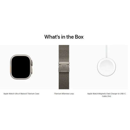 Apple Watch Ultra 4 GPS + Cellular, 49mm Titanium Case with Titanium Milanese Loop