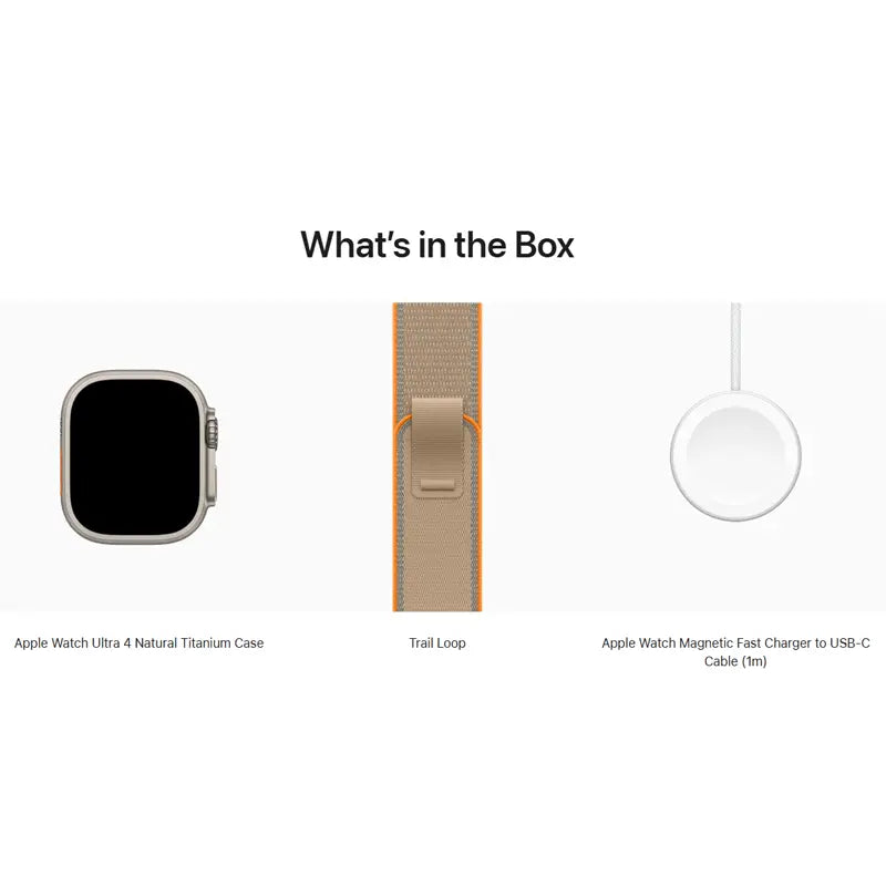 Apple Watch Ultra 4 GPS + Cellular, 49mm Titanium Case with Trail Loop