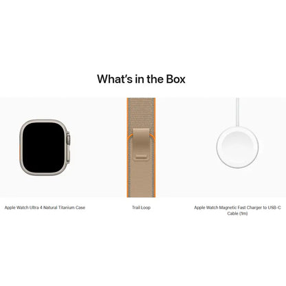 Apple Watch Ultra 4 GPS + Cellular, 49mm Titanium Case with Trail Loop
