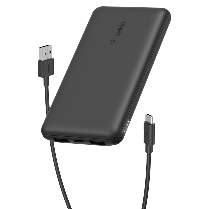 Belkin 10000 mAh BoostCharge Power Bank 10K | USB-A to USB-C cable