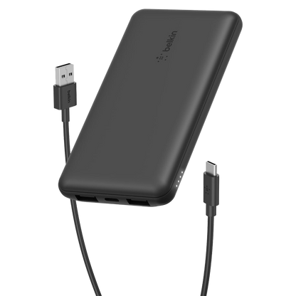 Belkin 10000 mAh BoostCharge Power Bank 10K | USB-A to USB-C cable