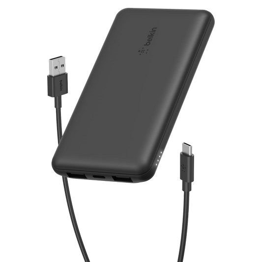 Belkin 10000 mAh BoostCharge Power Bank 10K | USB-A to USB-C cable
