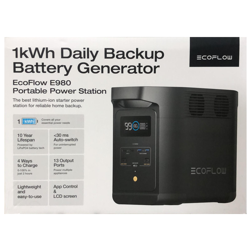 EcoFlow E980 Portable Power Station 500W 980Wh (EF-RV-H08-1)