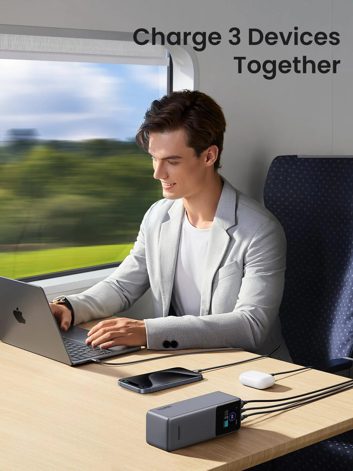 UGREEN Nexode PB722 (35525B) 25000mAh 200W Fast Charging Power Bank - Supports (PD, QC, SCP, PPS) laptops, tablets, and smartphones