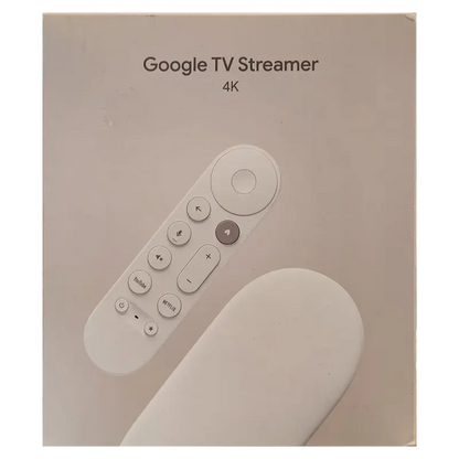 Google TV Streamer (4K) with Voice Remote – 32GB Storage, Porcelain