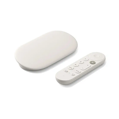 Google TV Streamer (4K) with Voice Remote – 32GB Storage, Porcelain