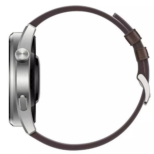HUAWEI 48mm WATCH 3 Pro [eSIM Cellular; Wi-Fi GPS; Bluetooth] - Titanium Gray, Wristband:Brown Leather Strap
