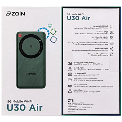 ZTE 5G mobile WiFi U30 Air - ZAIN, Portable WiFi Router