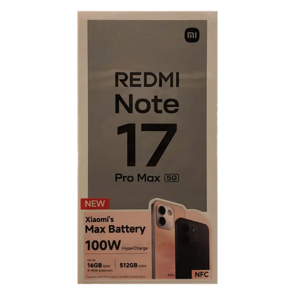 Redmi Note 17 Pro Max 5G (8GB RAM + 512GB Storage)