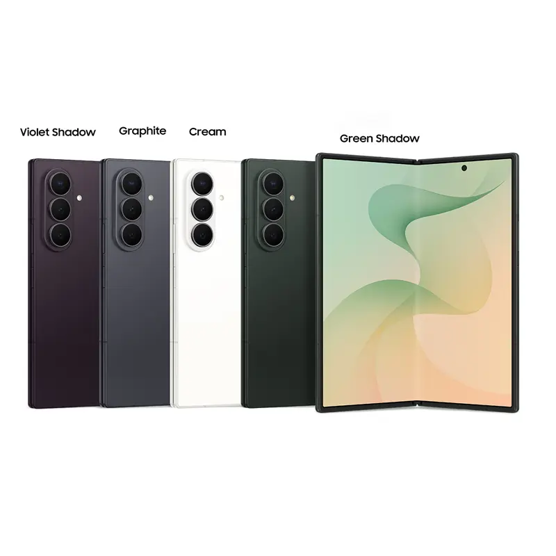 Samsung Galaxy Z Fold8 Ultra available in Violet Shadow, Graphite, Cream and Samsung.com exclusive Green Shadow colour options.