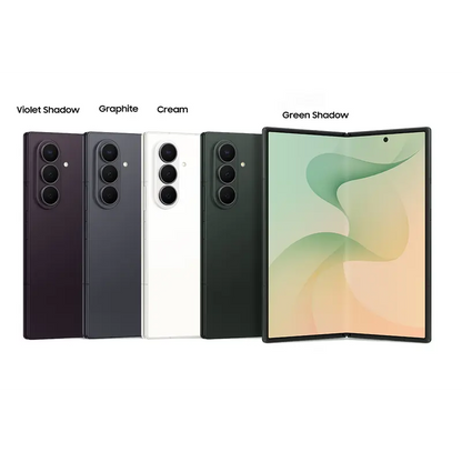 Samsung Galaxy Z Fold8 Ultra available in Violet Shadow, Graphite, Cream and Samsung.com exclusive Green Shadow colour options.