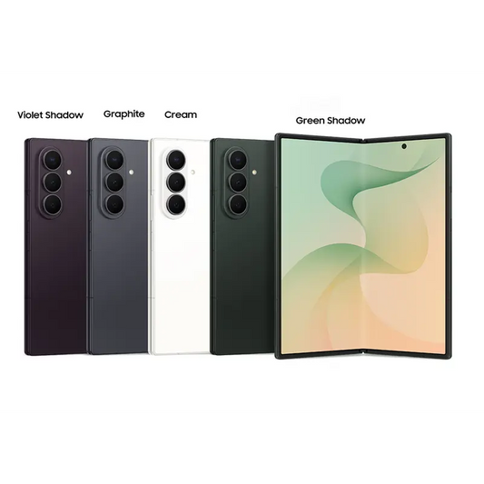 Samsung Galaxy Z Fold8 Ultra available in Violet Shadow, Graphite, Cream and Samsung.com exclusive Green Shadow colour options.