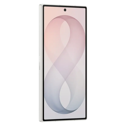 Samsung Galaxy Z Fold8 Ultra Cream front angled view highlighting the cover display and slim design