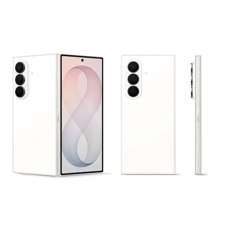 Samsung Galaxy Z Fold8 Ultra Cream showing front, rear and side profile from multiple angles
