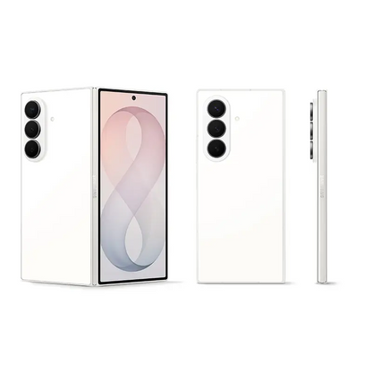 Samsung Galaxy Z Fold8 Ultra Cream showing front, rear and side profile from multiple angles