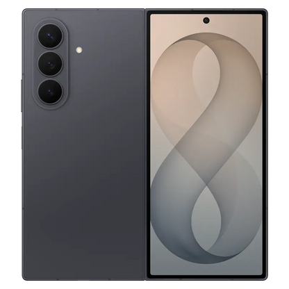Samsung Galaxy Z Fold8 Ultra Graphite front display and rear camera design open view