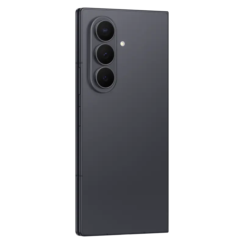 Samsung Galaxy Z Fold8 Ultra Graphite left side profile showing ultra slim foldable design