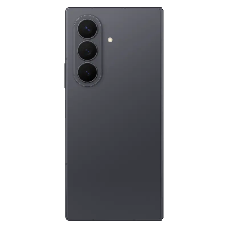 Samsung Galaxy Z Fold8 Ultra Graphite rear view featuring triple camera system