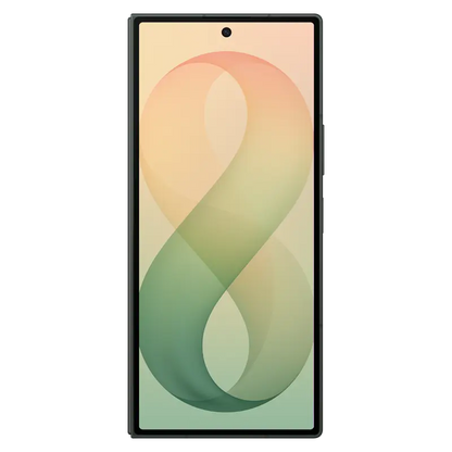 Samsung Galaxy Z Fold8 Ultra Green Shadow front view with cover display turned on