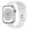 Silver Aluminum Case with White Sport Band [Strap Size- Regular]