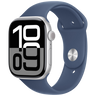 Aluminum Silver Case with Sport Band S/M - Denim