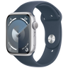 Aluminum Silver Case with Sport Band S/M - Storm Blue